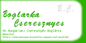 boglarka cseresznyes business card